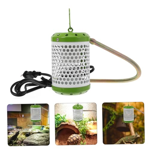 YARNOW Reptile Heat Lamp with Adjustable Stand Dual Ceramic Heater Guard for Bearded Dragons Tortoises and Chicks Rapid Heating Easy Installation for Reptile Tanks