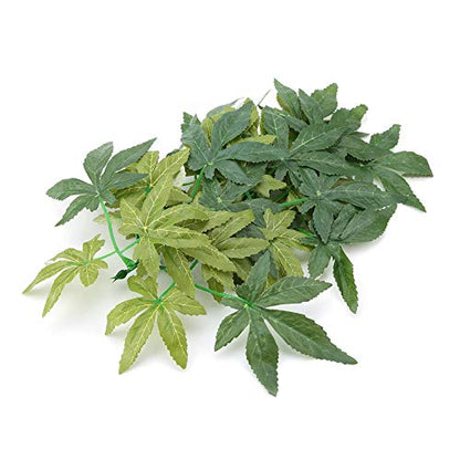 Sonew Lifelike Green Artificial Plant for Aquarium and Fish Decoration 30cm - Plastic Plant with Suction Cup for Reptile Terrariums and Underwater Decor (12 inches 30cm) - size: 12 inches 30cm