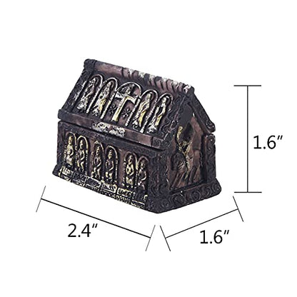 Reptile Tank Coffin Decorations Aquarium Fish Turtle Lizard Spider Tanks Ancient Egypt Terrarium Death Décor Ornament Pet