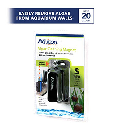 Aqueon Aquarium Algae Scraper, Fish Tank Magnetic Glass Cleaner for Glass/Acrylic, Small - size: Small