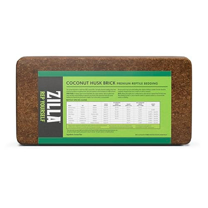 Zilla Coconut Husk Brick, Organic Bedding for Reptiles, Made with 100% Coconut Fiber, Ideal for Tropical Habitats and Egg Incubation - size: One size