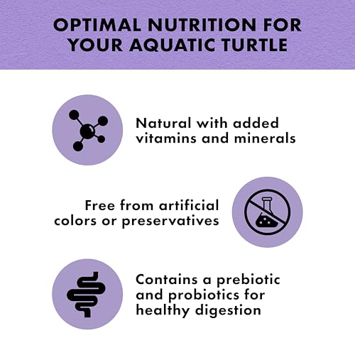 Zilla Pet Aquatic Turtle Sticks, Natural with Added Vitamins and Minerals, Nutrient-Rich Floating Food for Turtles, 4.5 oz