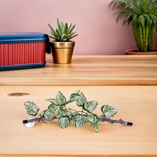 BESPORTBLE 2pcs Reptile Corner Branches with Suction Cups, Artificial Bendable Jungle Vines for Terrarium Climbing, Habitat Decor for Lizards, Snakes, Amphibians, Bearded Dragons