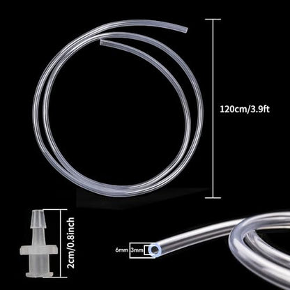 DEPEPE 2pcs 100ml Large Plastic Syringe with 2pcs 47in Handy Plastic Tubing and Luer Connections for Scientific Labs, Measuring, Watering, Refilling, Filtration, Feeding
