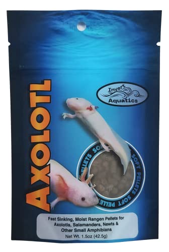 Soft Pellets for Axolotls - Moist Sinking Diet for Axolotl, Newts, Salamanders & Other Small Amphibians (3 oz (85g)) - size: 3 Ounce (Pack of 1)