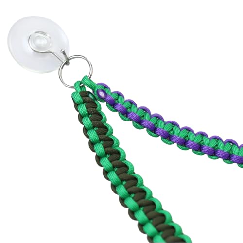 Paracord Reptile Climbing Vine Rope with Suction Cups for Crested Geckos, Chameleons, Anoles, Tree Frogs – Durable Terrarium Climbing Rope Habitat Accessory