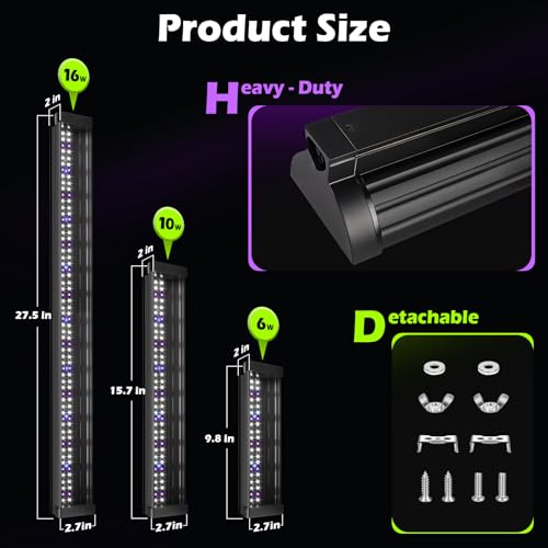 UVB Light for Reptiles 6W 9.8IN LED UVA UVB Terrarium Lamp with 4 Auto Modes for Ferguson Zones UVB Bulb with Timer for Bearded Dragon Gecko Turtle Lizard Snake Adjustable Brightness for Reptile Tank - size: 6W-9.8IN