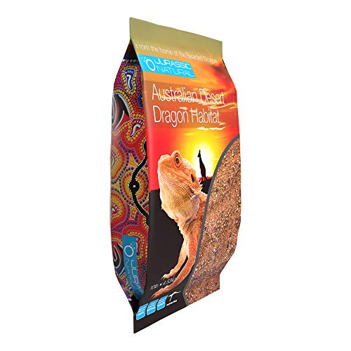 Jurassic Natural Australian Desert Dragon Habitat Substrate for Bearded Dragons and Other Lizards, Red, 10lb (Pack of 4) - color: Red, size: 10lb (Pack of 4)