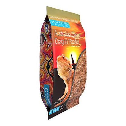 Jurassic Natural Australian Desert Dragon Habitat Substrate for Bearded Dragons and Other Lizards, Red, 10lb (Pack of 4) - color: Red, size: 10lb (Pack of 4)