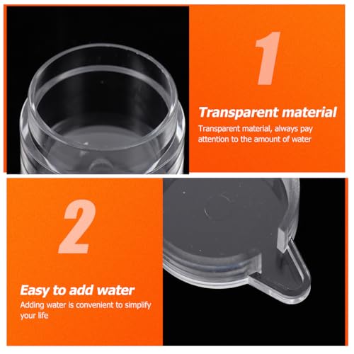 Ant Water Feeder Bowl with Separate Feeding Port Transparent Acrylic Mini Water Dish for Ants Nest Hydration and Nature Observation 1.53X1.29X1.18 Inch 2 Pack