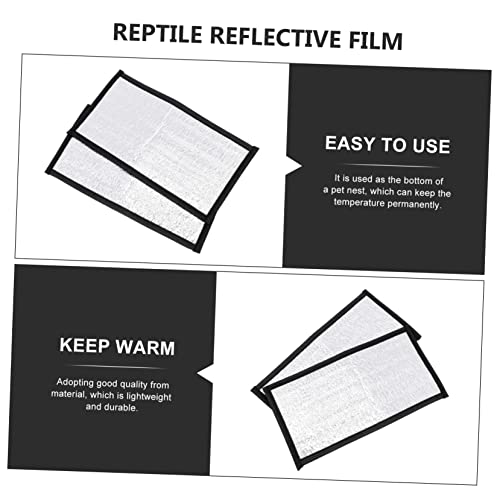 ibasenice 2Pcs Insulation Mat for Snakes Lizards Heated Pad with Reflective Film for Reptile Winter Care Under Tank Heating