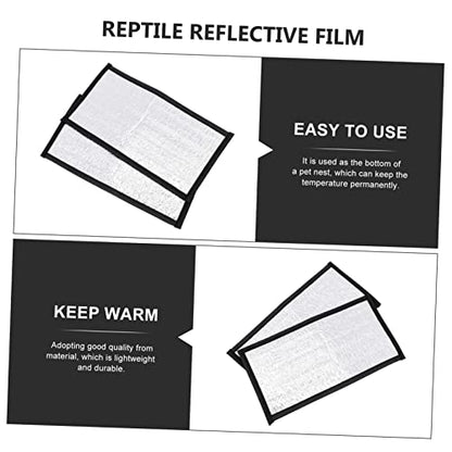 ibasenice 2Pcs Insulation Mat for Snakes Lizards Heated Pad with Reflective Film for Reptile Winter Care Under Tank Heating