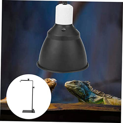 Reptile Heat Lamp Stand Adjustable Metal Lamp Rack for Reptile and Plant Lighting Compact Design for Terrariums and Basking Areas Prevents Scalding and Ensures Safety