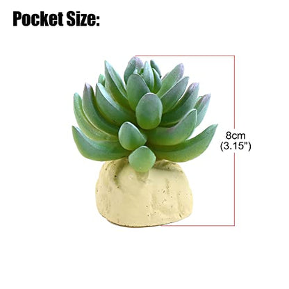 VOCOSTE Cactus Plant Terrarium Reptile Tank Habitat Decor for Reptiles, Plastic, Green