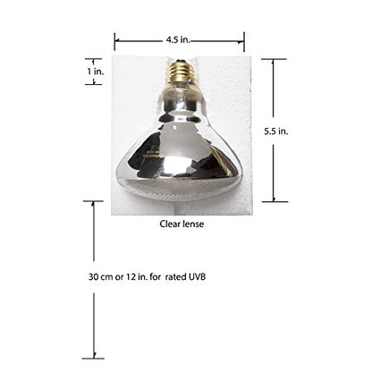 UVB Light and UVA 2-in-1 Reptile Bulb 100W for Bearded Dragons and All Reptiles (400 UVB)