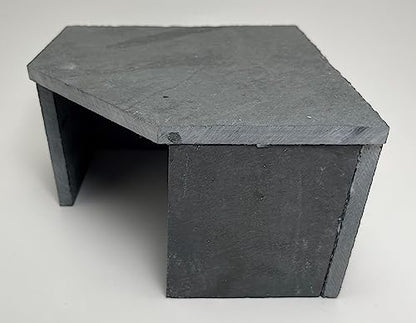 TheFrogHouse Slate Stone Reptile Hide 6x6x3.5 Bottomless Natural Cave Decor