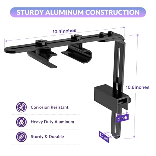 hygger Universal Aquarium Light Riser, Aluminium Adjustable Height/Front-to-Back Fish Tank Light Stand Mounting Bracket Aquarium Lamp Holder Fits 957 978 999 918 075 016