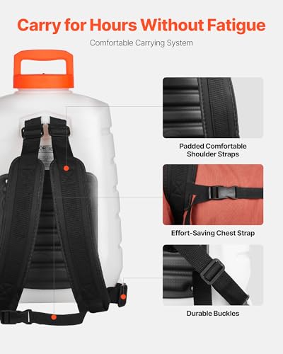 VEVOR Battery Powered Backpack Sprayer, 4 Gallons Electric Lawn Sprayer with 8 Nozzles & 2 Telescopic Wands, 90PSI Adjustable Pressure, 4-6 Hour Runtime, Yard Sprayers for Lawn and Garden