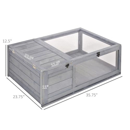 Wooden Tortoise House Indoor Turtle Habitat Enclosure Outdoor Reptile Cage