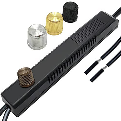 Zing Ear ZE-02A Rotary Dimmer Switch for Floor Torchiere Lamps, Halogen Lamps, Incandescent Lamps,500WMax. 120VAC Knob Switch Replacement Kit-Black Plastic Shell - size: Plastic shell