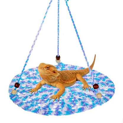 Bearded Dragon Hammock, Reptile Hammock Lizard Tank Accessories Bearded Dragon Tank Accessories Small Reptile Hanging Bed Swing Toysks for Chameleon Birds Rats Gecko Iguana