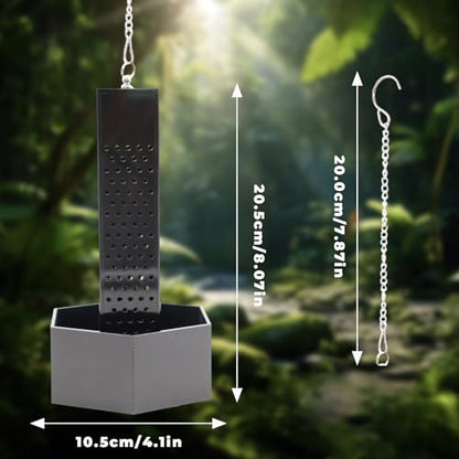 Chameleon Feeding Bowl, Hanging Black Acrylic Bearded Dragon Feeder with Column for Insects to Climb, Reptile Tank Aquarium Accessories for Lizard Lguana Gecko Toad Frog - color: Black