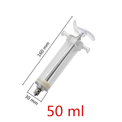 Baby Bird Feeding Syringe Feeding Tubes for Birds Parrot Hand Feeding Syringe with 6 Pcs Curved Gavage Tubes and Stainless Steel Metal Feeding Spoon (50ML) - size: 50ML