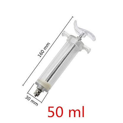 Baby Bird Feeding Syringe Feeding Tubes for Birds Parrot Hand Feeding Syringe with 6 Pcs Curved Gavage Tubes and Stainless Steel Metal Feeding Spoon (50ML) - size: 50ML
