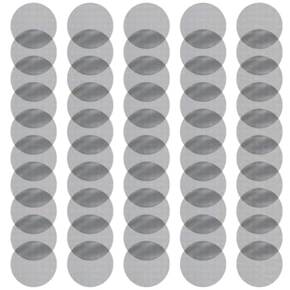 50pcs Flower Pot Hole Mesh Pad, Drainage Hole Mesh Pad Bonsai Bottom Grid Mat Yard Accessory Gray Circular 1 One Size