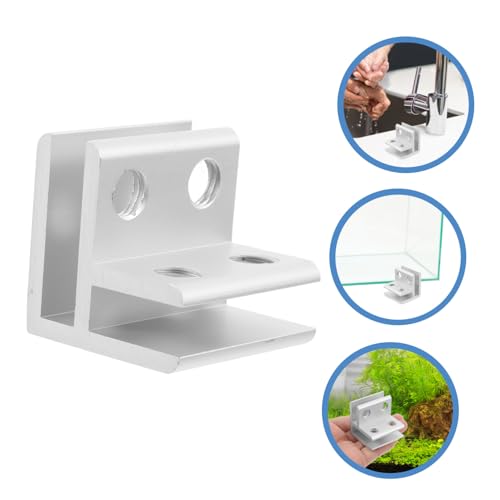 SUPVOX 1Set Heavy Duty Glass Clamp for Thickness Durable Aluminium Alloy Bracket Elegant Flowerpot Connector Stability for Aquariums Planting Boxes Easy