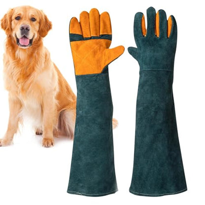 Dog Bite Protection Gloves - Heavy Duty Protective Mitts, Puncture Resistant Dog Training Gear | Scratch Proof Cat Grooming Gloves, Grooming Mitts Sleeve for Pet Care Workers Rescue Wildlife Handlers - color: C