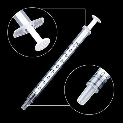 Frienda 20 Packs Large Plastic Syringe Measuring Syringe Tools Dispensing Multiple Uses (1 ml) - size: 1 ml