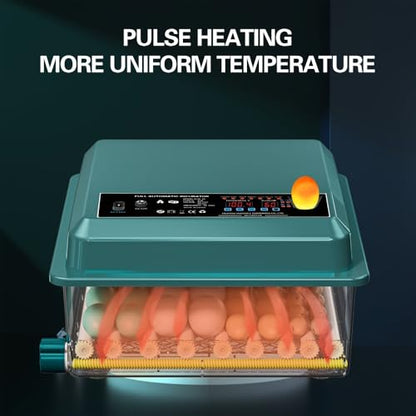 Automatic Egg Incubator 36-Tray, Digital Humidity Control with Auto Flip, Adjustable Egg Spacing, Fahrenheit Display, Suitable for Chicken, Duck, Goose, Bird Eggs, Quail Eggs