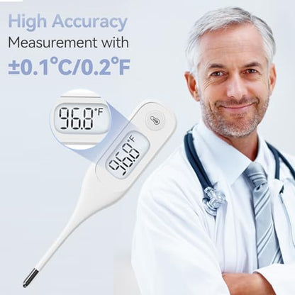 Berrcom Digital Thermometer for Adults and Kids, Medical Thermometer for Fever 10 Second Reading Armpit Thermometers with Fever Alarm - size: DT101