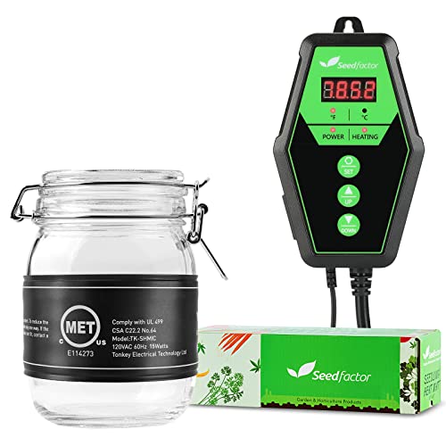 3.5" x 21" MET Certified Seedling Heat Mat and Digital Thermostat Combo Set - size: 1 Pack-3.5" X 21"