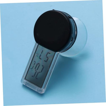 BESPORTBLE Suction Cup Thermometer Hygrometer Combo for Reptile Terrarium Indoor Temperature and Humidity Portable Wall Mountable Black for Home Office Use
