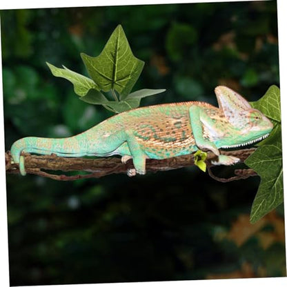 2Pcs Artificial Reptile Tree Vines with Strong Suction Cups for Terrarium Habitat Climbing and Decoration Jungle Branches for Lizards and Amphibians