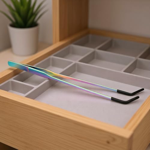 Reptile Feeding Tongs - Stainless Steel Clamp | Long Tongs With Rubber Tip for Bearded Dragons, Lizards, Amphibians, Reptiles, Aquarium, Terrarium, Tank, Supplies - color: B