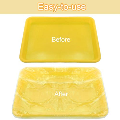 TCOTBE 40 Pieces Pet tray Disposable Plastic film Cover Toilet pad Paper Rabbit Hamster Toilet film Cover pet dust Cover, Cage Liners for Small Animals Disposable Hamster Tray Liner