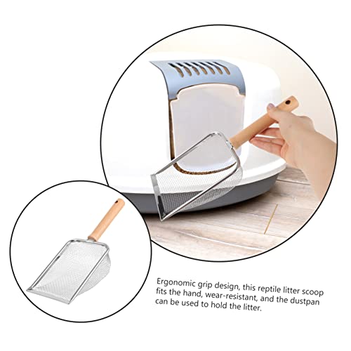 BESPORTBLE Pet Reptile Litter Scoop Shovel with Fine Mesh for Tortoises Lizards Snakes Hamsters Ergonomic Handle for Easy Cleaning of Reptile Waste