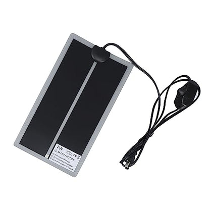 Fdit Reptile Terrarium Heat Pad, Adjustable Temperature Under Tank Heater for Snake Lizard, Watertight PET Heating Mat for Pet Warmth and Comfort (7W) - size: 7W