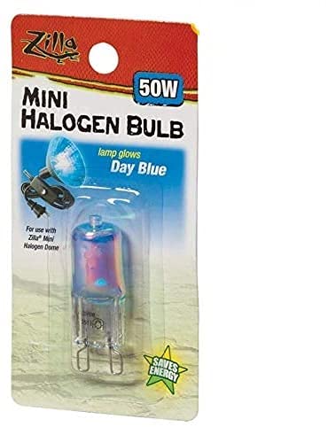 Zilla Mini Halogen Lamp Reptile Bulb, 50-watt, Day Blue (3 Pack)