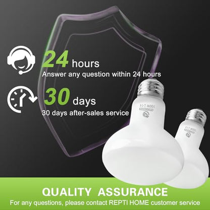 Reptile Heat Lamp Bulbs, Simulate Natural Sunlight Heat Light Bulb, 2 Pack 100W Amphibian Terrarium Basking Spot Lamp for Reptile, Bearded Dragon, Lizard, Turtle, Snake - color: Basking Bulb, size: Basking (2*100)