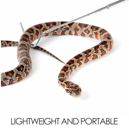 BESPORTBLE Retractable Stainless Steel Snake Hook Grabber Portable Adjustable Snake Catching Tool for Reptile Handling and Secure Capture