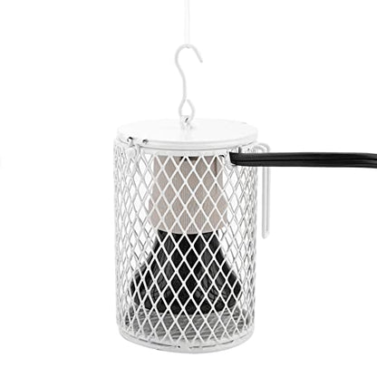Tbest Reptile Lamp Holder,Ceramic Heat Emitter Reptile Lamp,Bird Heater for Cage,Safer Than Brooder Lamps 100W Infrared Ceramic Emitter Heat Light Bulb Lamp Pet Reptile Brooder(White) - color: White