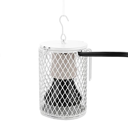 Tbest Reptile Lamp Holder,Ceramic Heat Emitter Reptile Lamp,Bird Heater for Cage,Safer Than Brooder Lamps 100W Infrared Ceramic Emitter Heat Light Bulb Lamp Pet Reptile Brooder(White) - color: White