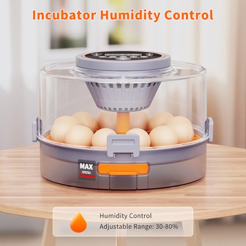 Egg Incubators for Hatching Eggs for Home, Classroom and Lab | 12 Incubator for Chicken Eggs,Duck,Goose,Quail,Snake,Egg Incubator with Automatic Egg Turning and Humidity Control