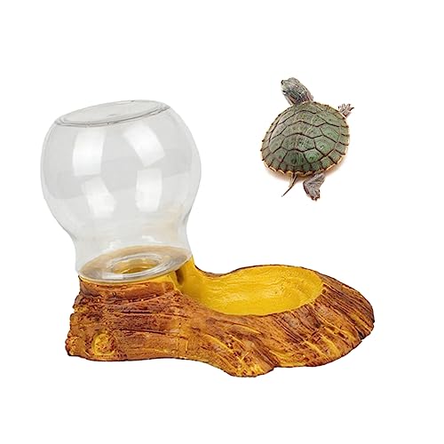 BESPORTBLE Fully Auto Reptile Water Feeder Pet Drinking Fountain Resin Craft Non-Toxic Easy Cleaning Tortoise Basin Lizard Water Bowl