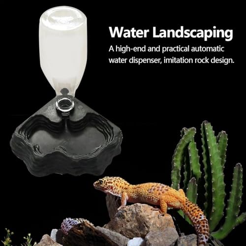 Reptile Water Feeder - Pet Water Fountain | Automatic Waterer Reservoir Feeder | for Turtle Bearded Dragons Lizards Geckos Turtle Bearded Dragons Lizards Geckos for Terrarium Tank