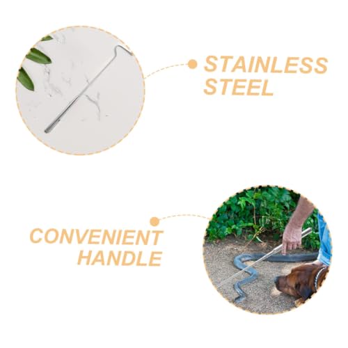 UKCOCO Stainless Steel Extendable Snake Hook for Safe Reptile Handling Portable Collapsible Tool for Herpetologists and Wildlife Enthusiasts for Catching Rattlesnakes